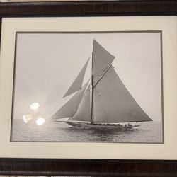 Sailboat Black And White Framed Print 