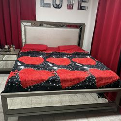 King bed frame (mattress not included)