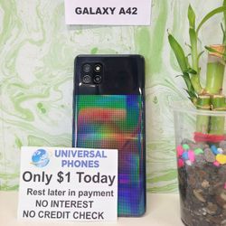 SAMSUNG GALAXY A42 5G 64GB UNLOCKED.  NO CREDIT CHECK $1 DOWN PAYMENT OPTION.  3 MONTHS WARRANTY * 30 DAYS RETURN * 