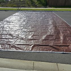 Heavy Duty Tarp - Large 20' x 30' - Brown/Silver