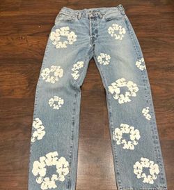 Levi's Denim Tears Cotton Wreath Jeans Size 36 Light Wash DT501-002-30