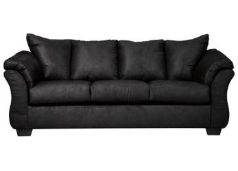 Rich black sofa! Other couch and Loveseat set deals available