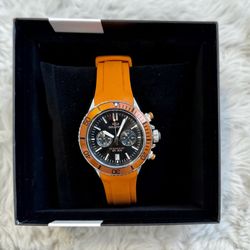 Brand New $375 OBO Seapro Men's Watch Thrash Quartz Silver Tone Case Black Dial Rubber Strap SP0331