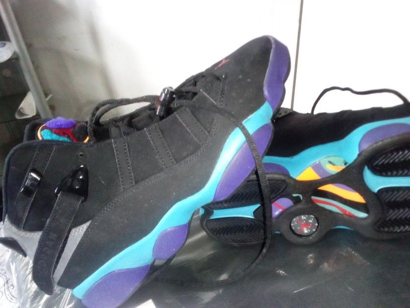 *Sz US10 *Air Jordan 6 Rings*AQUA