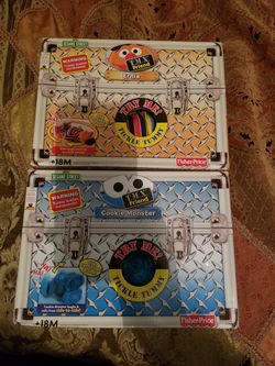 Tickle me Elmo, and ernie