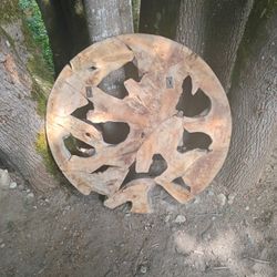 Handmade Burl Woodwork Wallhanging Art Piece/Home Decor