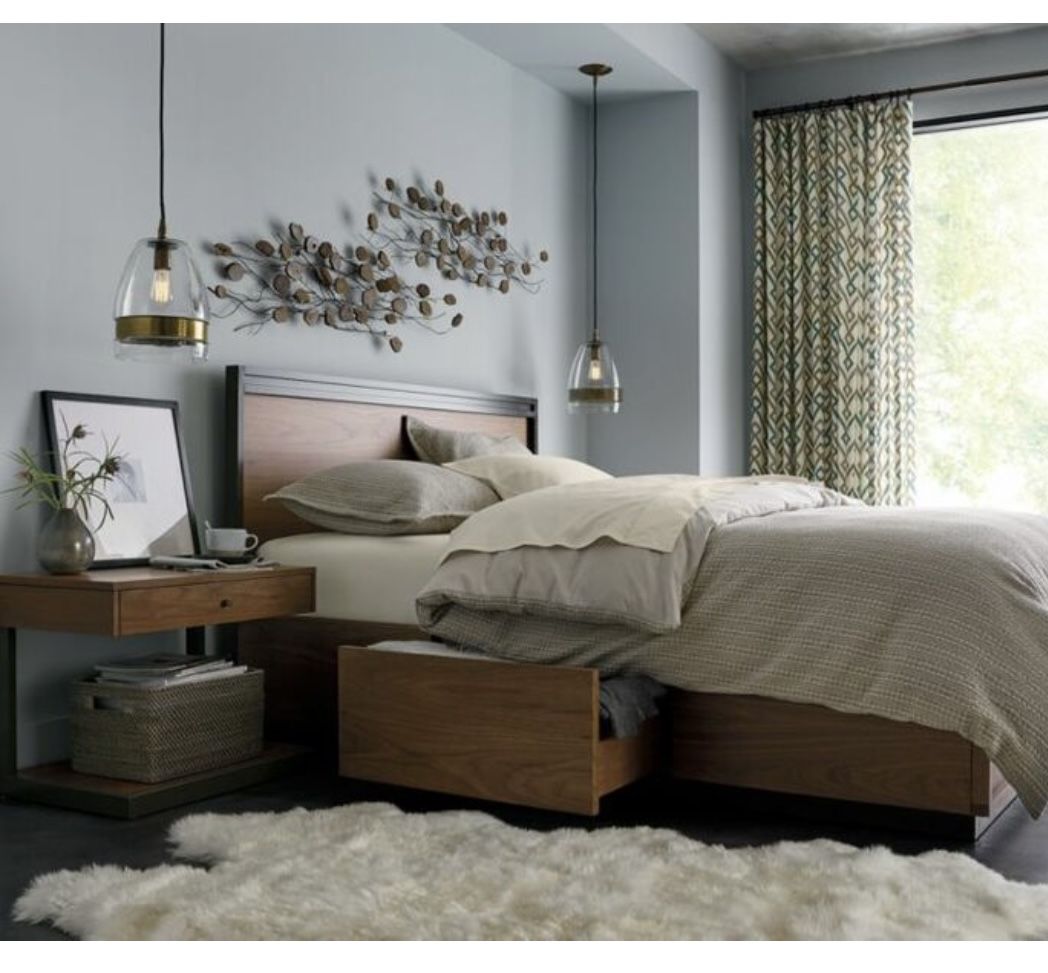 OBO Crate & Barrel Blair King Storage Bed