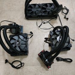 corsair aio cpu cooler lot AM3 AM4 h80i, h100i *price for all 3*
