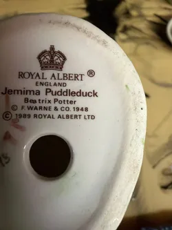 Vintage Jemima Puddleduck Figurine - Beatrix Potter Royal Albert Style