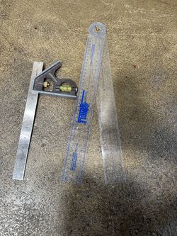Measuring & Layout Tool Set – Combination Square + Angle Ruler – $15
