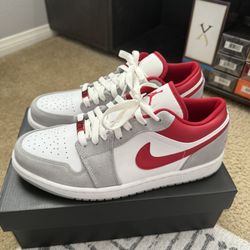 Jordan 1 Low Light Smoke Grey Gym Red Tried On/worn Once Size 8.5 Men’s