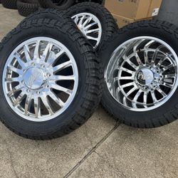 22” Polish Dually Wheels We Finance Ford F350/Ram3500