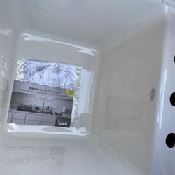 New Kohler Park Falls White Porcelain Sink