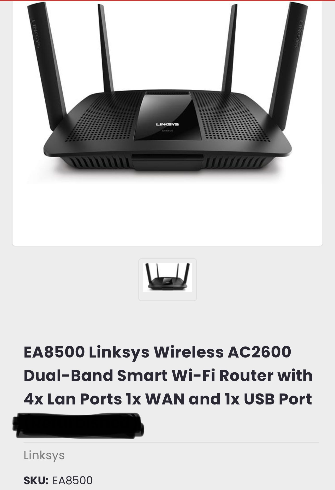 Linksys Router AE8500 OBO