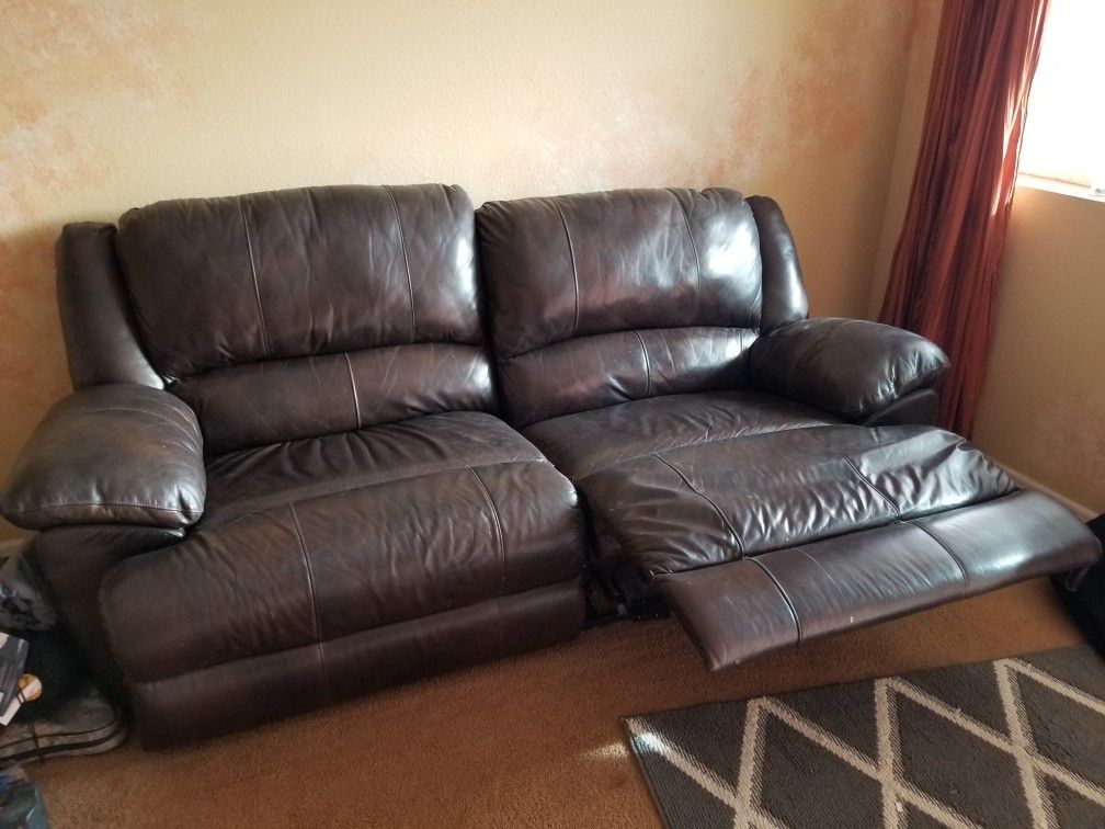 Leather Loveseat Recliner