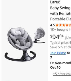 Baby Swing NEW with Remote Control & Bluetooth