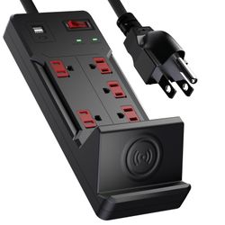 Power Strip Surge Protector, Bulbeats 8 Outlets and 3 USB Ports, 6 Feet Extension Cord (1875W/15A), 1700 Joules, for Home, Office Kitchen, ETL Listed-