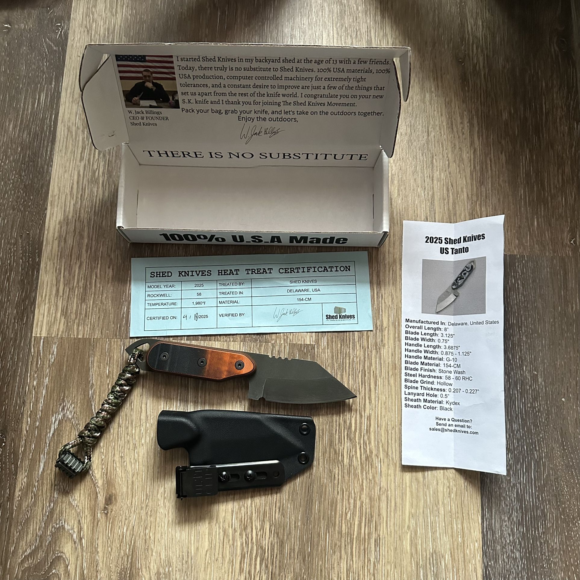 Shed 2025 Tanto Fixed Blade