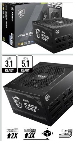 MSI MAG A750GL PCIE5 Modular Compact Gaming