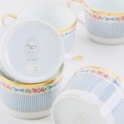 Christian Dior Rose Tea Cups (4) - Fine China