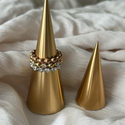 Trendy Stackable Gold, Silver, Rose Gold Rings Size 8 