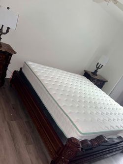 King size mattress, and boxspring