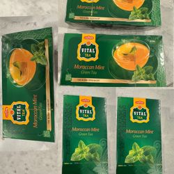 5 Packs of Organic Moroccan Green Tea.(60 Bags)