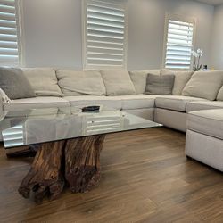 Sleeper Sectional Sofa With Memory Foam Mattress Included.