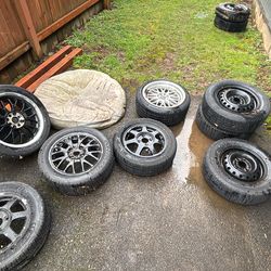 Random 4x114.3 wheels and tires
