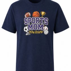 Sports Mom All Day Everyday Multi-Sport Graphic Tee 🏆💜