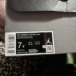 Jordan 9s Olive Size 7Y