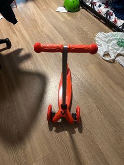 Red scooter