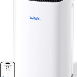 5000 Sq.Ft Dehumidifier for Basements 100 Pints, with 2.15 Gallons Water Tank with darin hose and app control, Smart Compressor Quiet operation Ideal