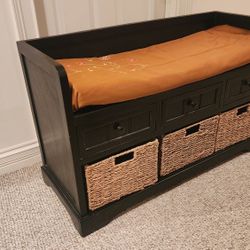 Hall Bench With Drawers And Baskets