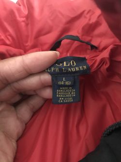Goose down Polo coat. Size 10-14(boys)