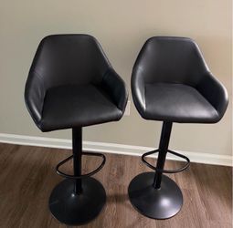 Black bar stools