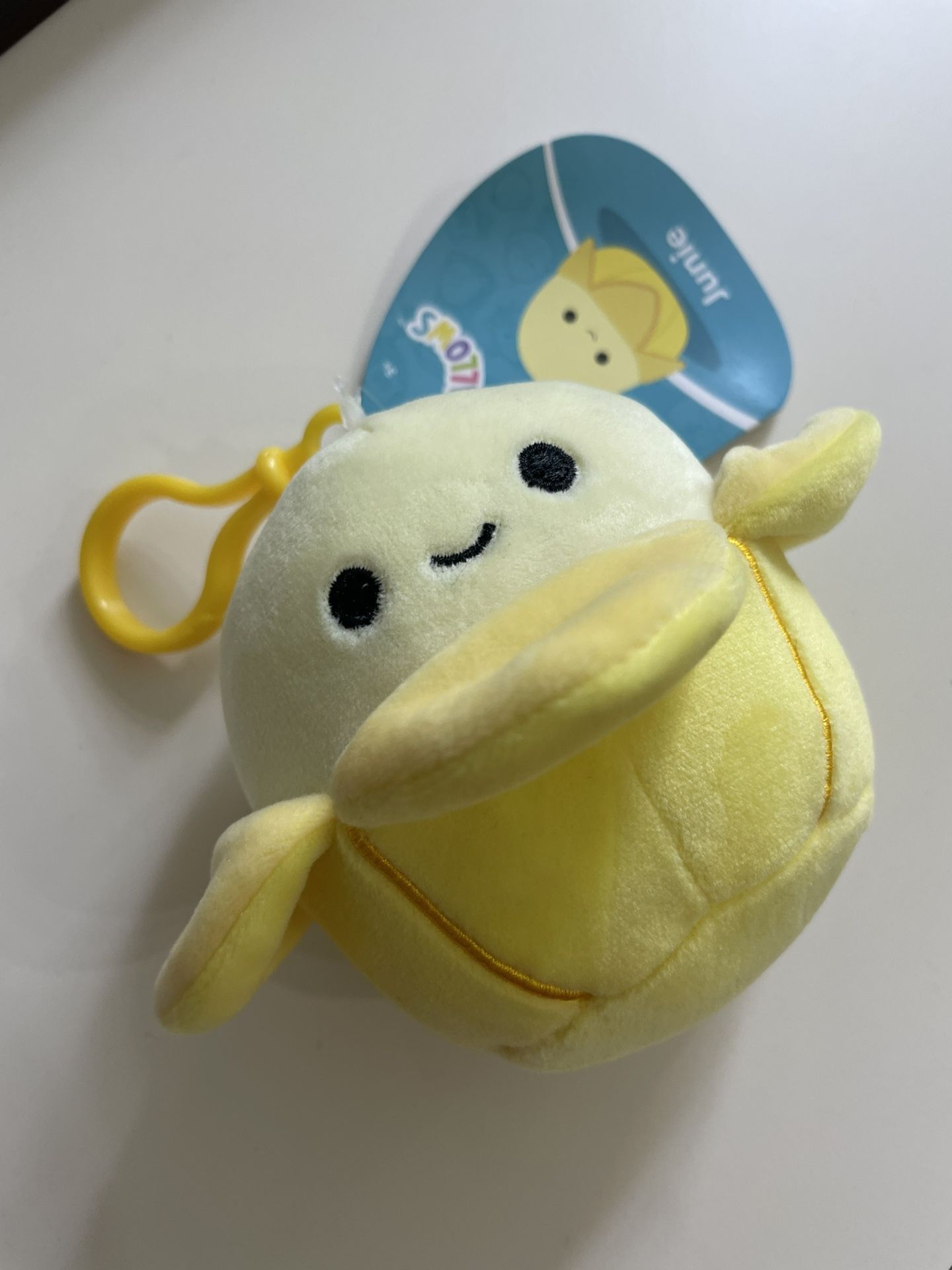 Squishmallow Junie the Banana Clip 3” NWT