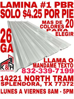 26 Gauge R Panel Sheet Metal for Sale in Houston, TX - OfferUp