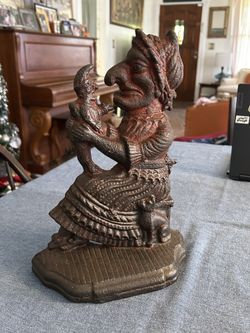 Made in England Antique (?) Cast Iron Punch ‘n Judy Doorstop: