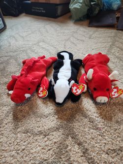 Beanie Babies - Lot of 3 Animals 