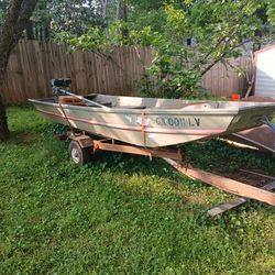 14ft. John Boat W/ Brand New Outboard Engine $1400.00