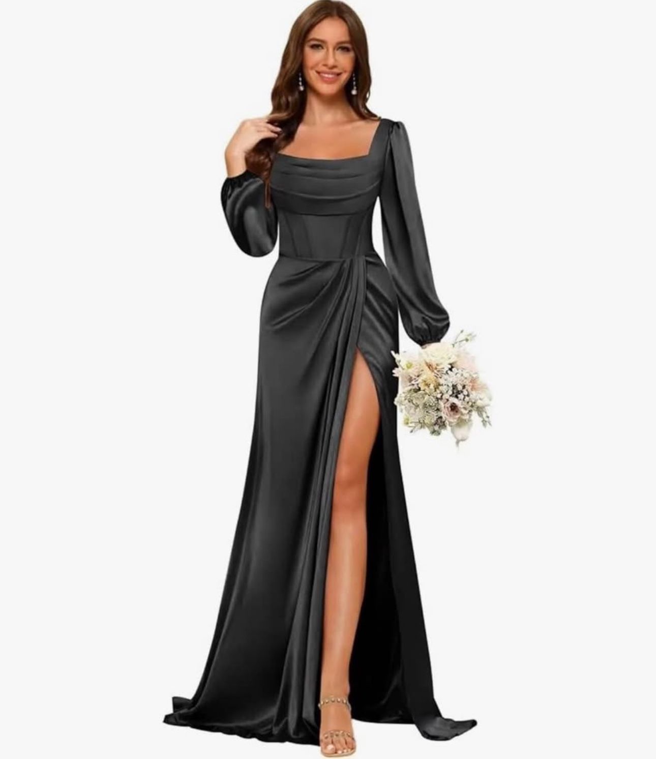 Black Corset Back, Formal Dress Size 12