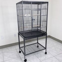 $90 (Brand New) Large 53” bird cage for parakeet parrot cockatiel canary finch lovebird, size 24x17x53” And 