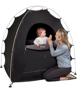 Hiccapop Blackout Tent for Pack and Play Blackout Cover Blocks 99% of Light