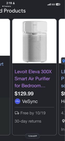 Levoit Eleva 300X Smart Air Purifier 50% off!!