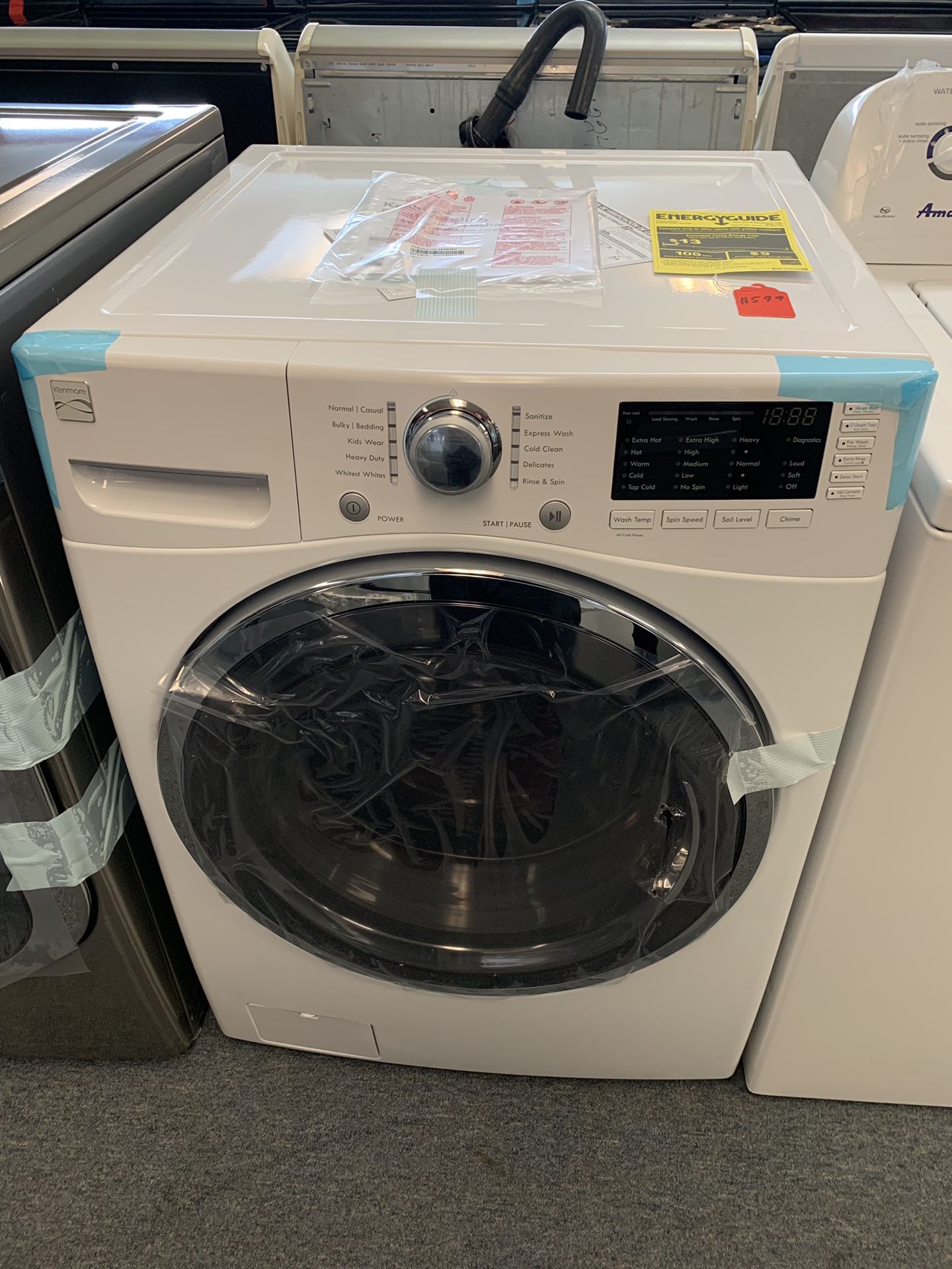 New scratch and dent Kenmore front load washer 1 year warranty