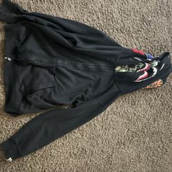 BAPE ABC Camo Shark Wide Fit Full Zip Double Hoodie ‘Black’