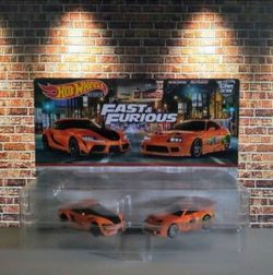 Hot Wheels Toyota Supra and GR Supra 2021 Fast and Furious 2 Pack set 1/64