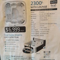 2025 Hot Tub, Dream Maker, Black and Grey, 82x82x 82x82