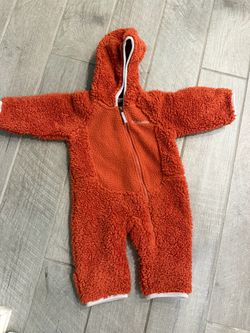 Sherpa baby hooded onesie